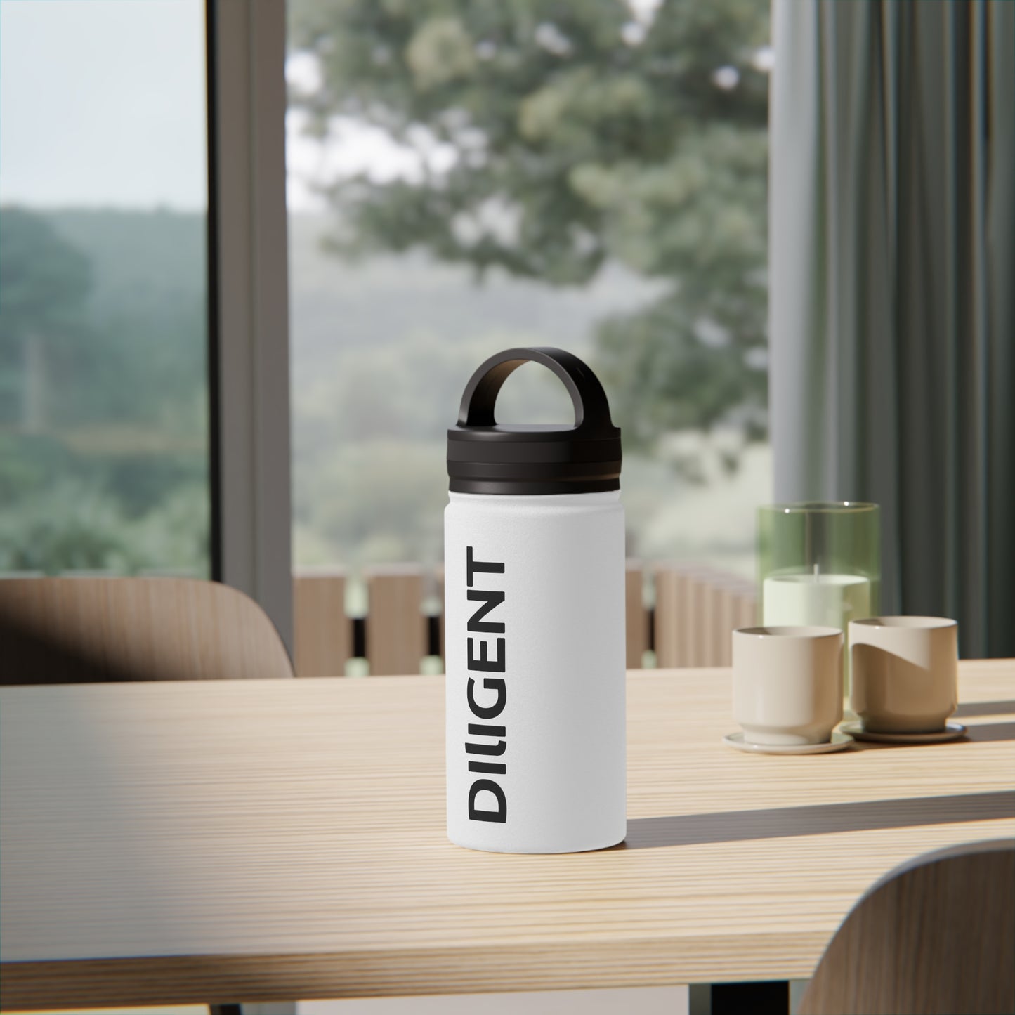 Stainless Steel Water Bottle, Handle Lid